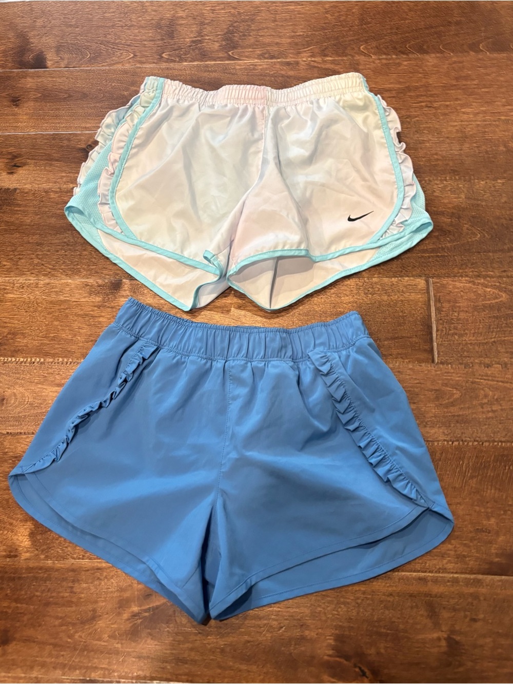 Nike & Yogalicuous Ruffle accent Athletic Shorts Duo